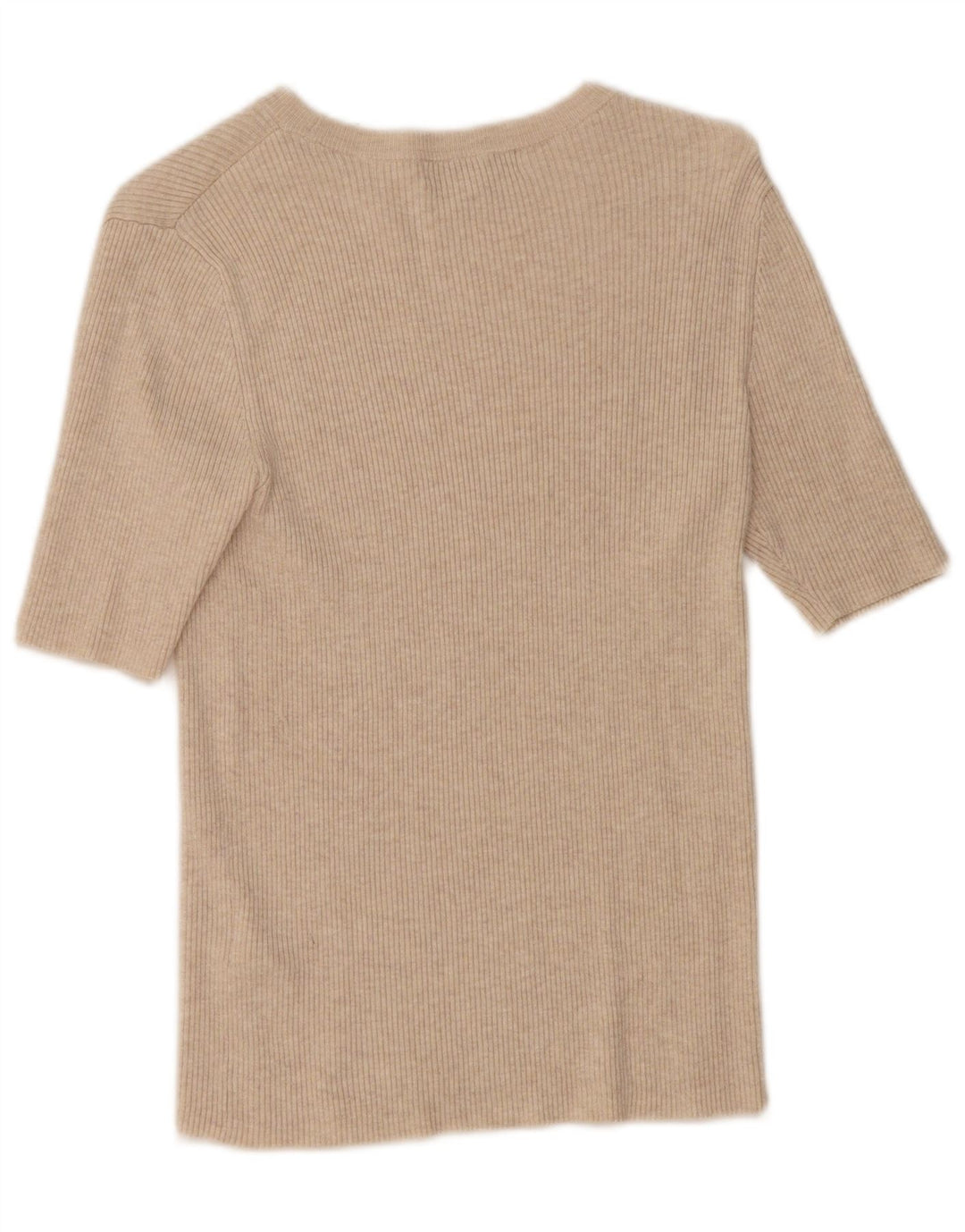 Marks & Spencer T-shirt top til kvinder UK 12 Medium Beige Viscose