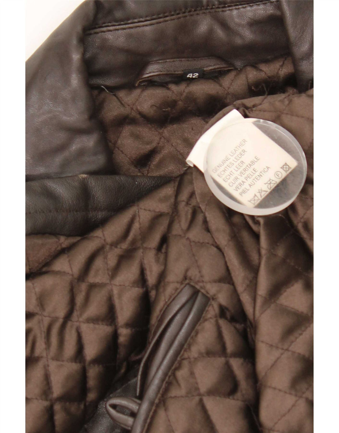 Maddox Womens Loose Fit Læderfrakke EU 42 Large Brown