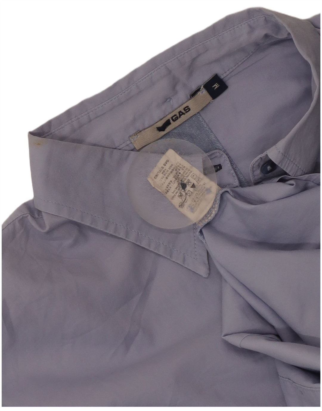 Gas Dameskjorte UK 14 Medium Blue Cotton