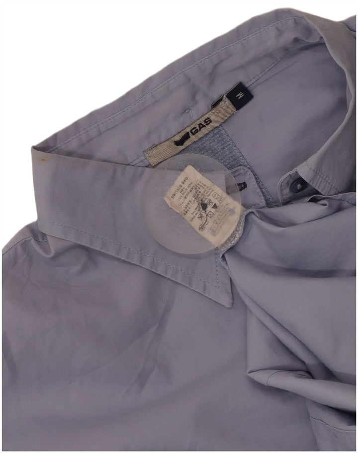 Gas Dameskjorte UK 14 Medium Blue Cotton