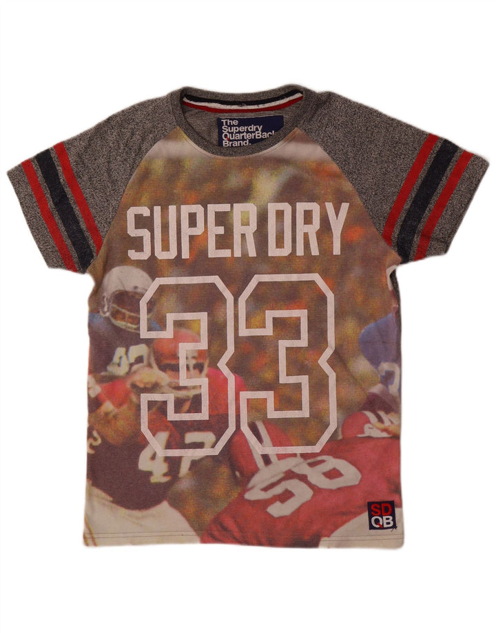 Superdry Herre grafisk T-shirt Top mellemgrå bomuld