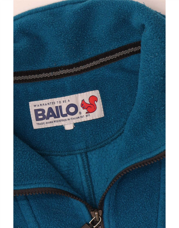 Bailo herre lynlås hals fleece jumper stor blå polyester