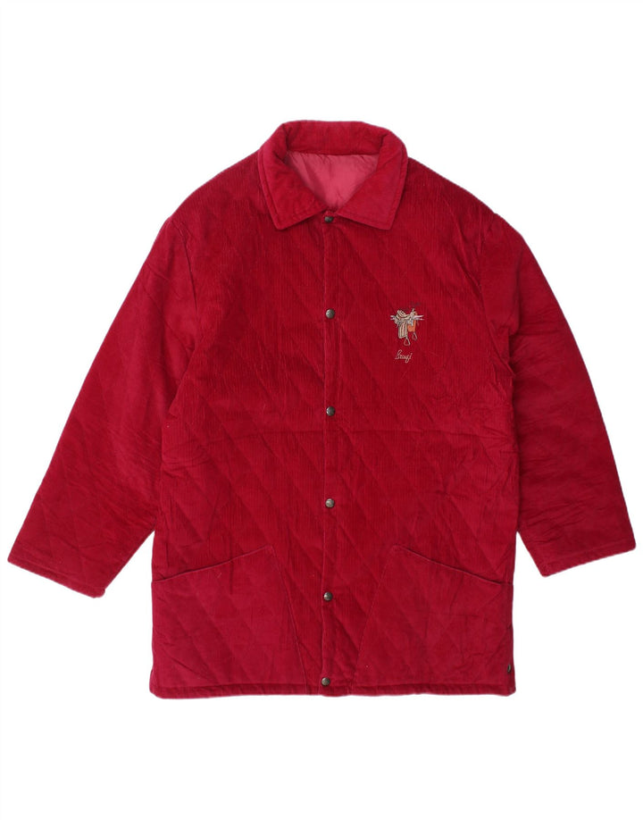 Brugi Herre Corduroy Jakke UK 38 Medium Bourgogne Bomuld