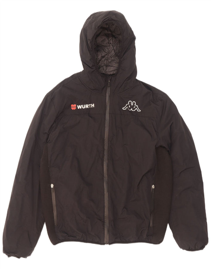 Kappa Herre hættepolstret jakke UK 44 2XL Sort polyamid