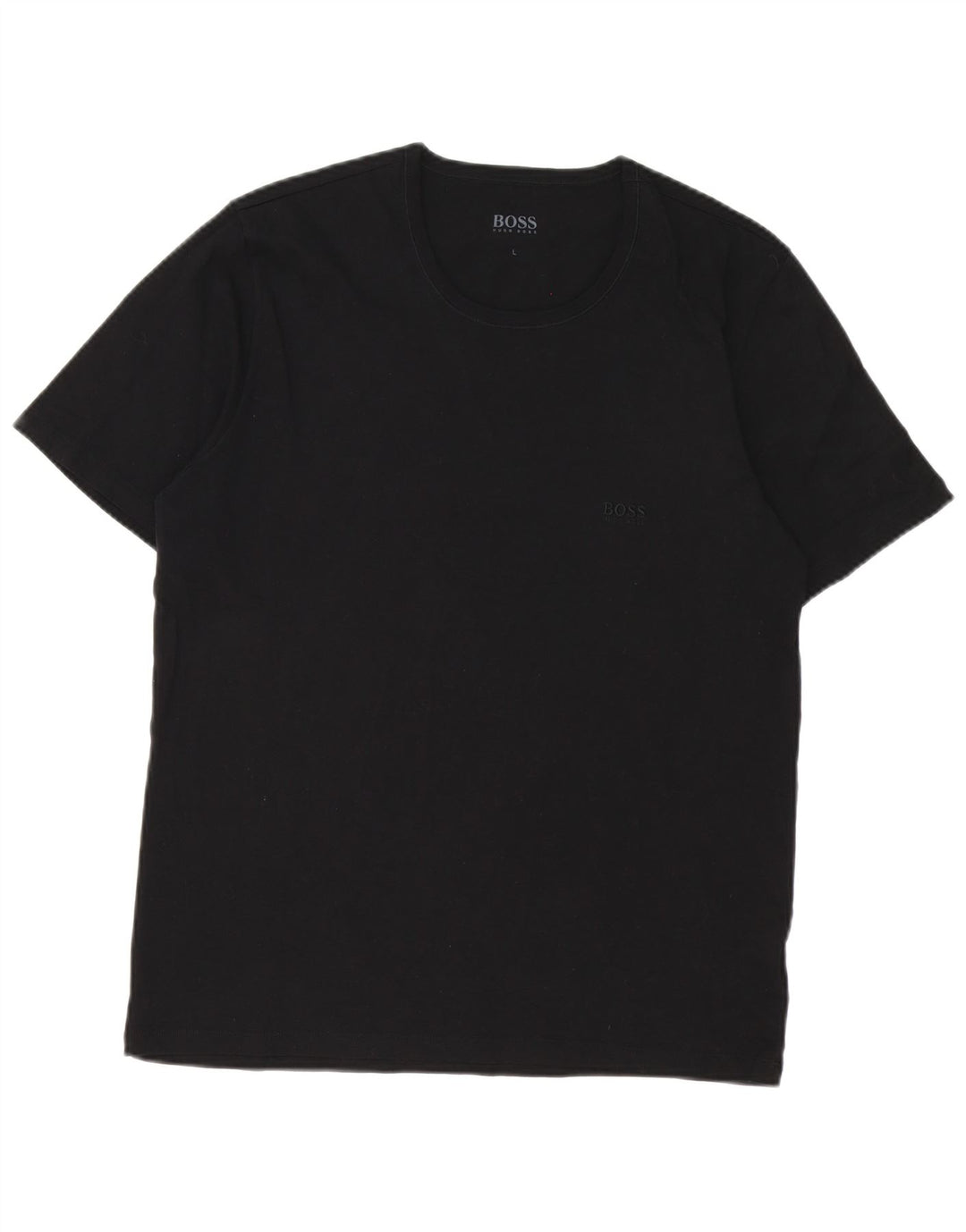 Hugo Boss Herre T-Shirt Top Stor Sort Bomuld