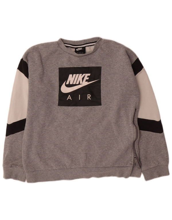 Nike Boys Air Graphic Sweatshirt Jumper 13-14 år XL Grå Colourblock