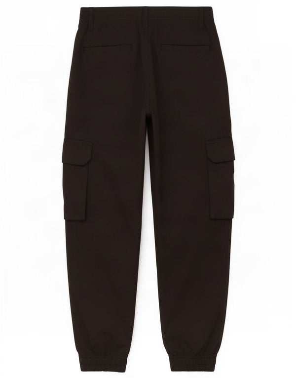 Zara Womens High Waist Joggers Cargo Bukser Small W27 L25 Black Polyester