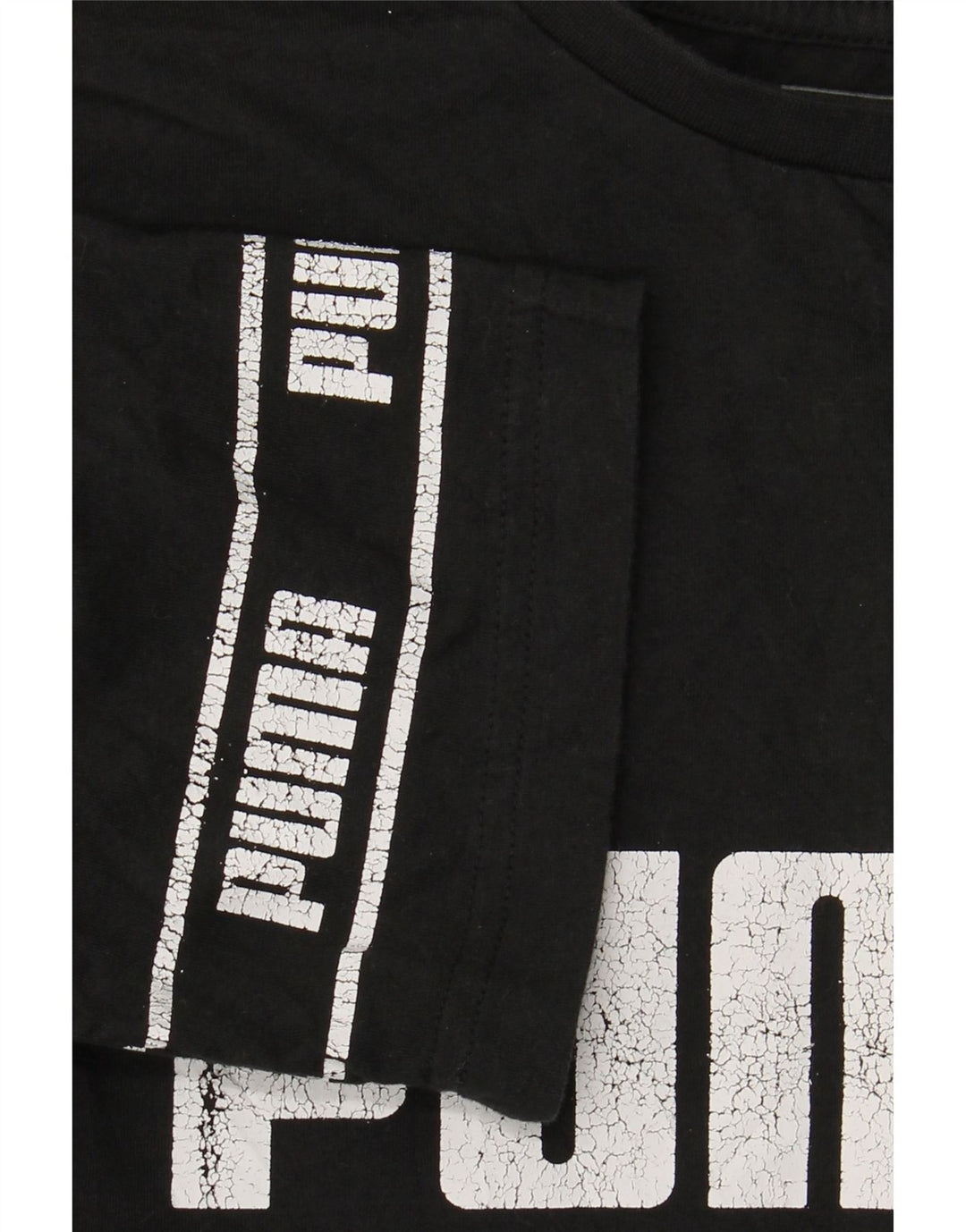 PUMA drenge grafisk t-shirt top 13-14 år stor sort bomuld