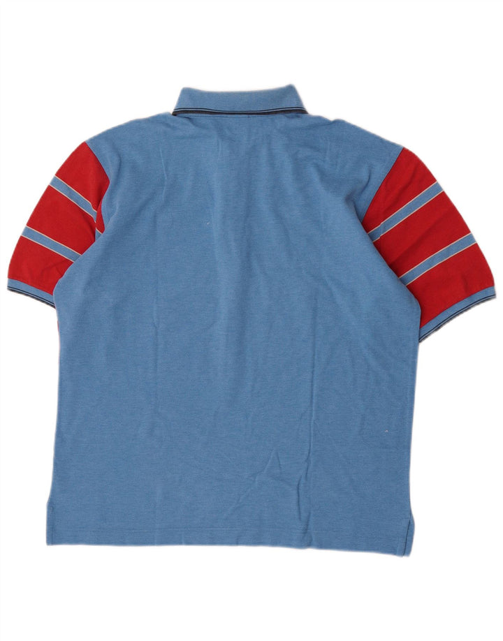 Paul & Shark Herre grafisk poloshirt Medium Blue Colourblock Bomuld