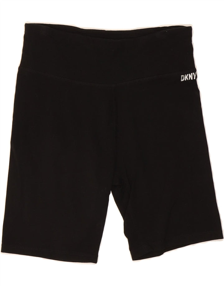 DKNY Womens Sport Shorts UK 12 Medium  Black Cotton Vintage Dkny and Second-Hand Dkny from Messina Hembry 
