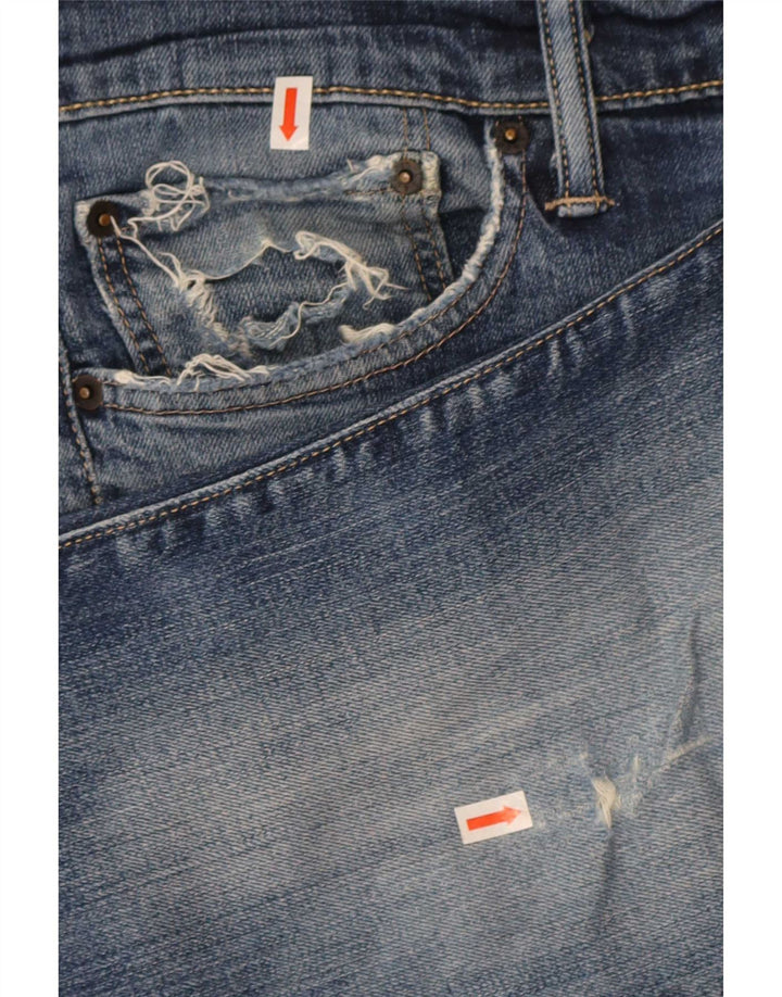 Levi's Herre 511 Distressed Slim Jeans W32 L30 Blå Bomuld