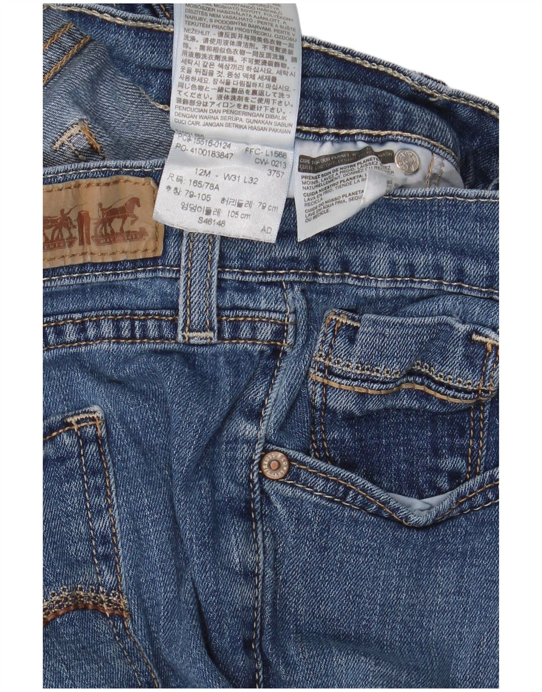 Levi's Dame 515 Bootcut Jeans W31 L32 Blå Bomuld