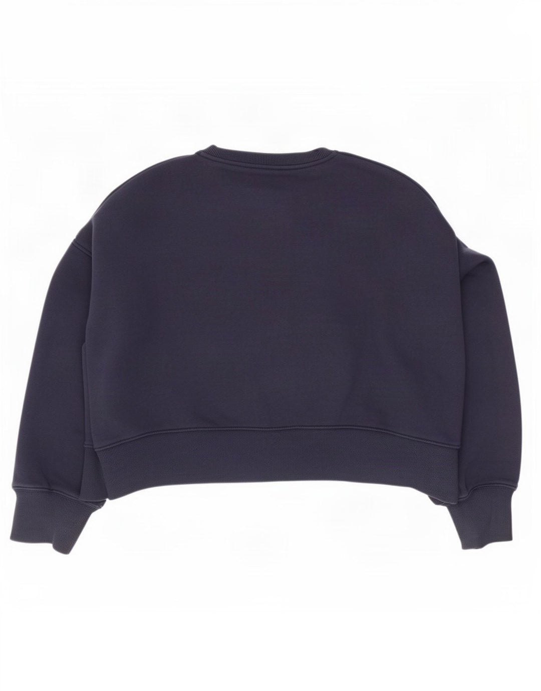 Nike Womens Crop Graphic Oversized Sweatshirt Jumper UK 14 Medium Navy Blue