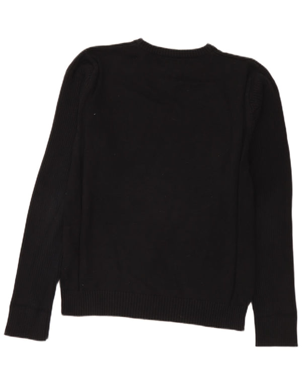 Jack & Jones Herre grafisk rund hals sweater stor sort bomuld