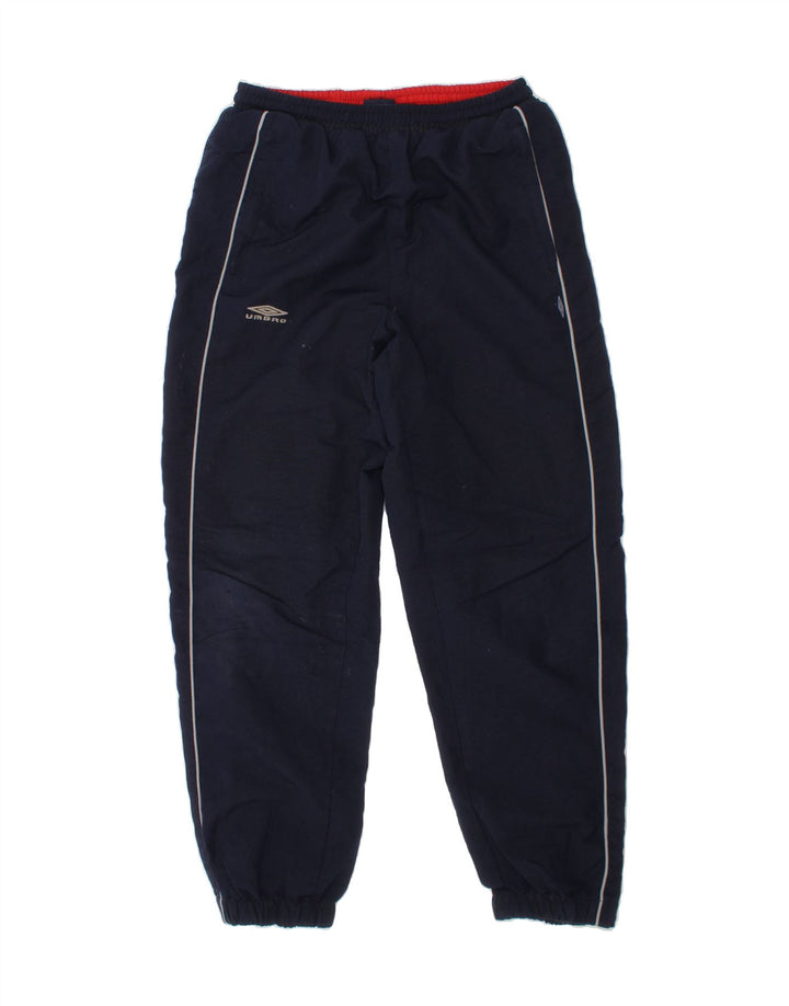 UMBRO Boys Graphic Tracksuit Trousers Joggers 7-8 Years  Navy Blue Vintage Umbro and Second-Hand Umbro from Messina Hembry 