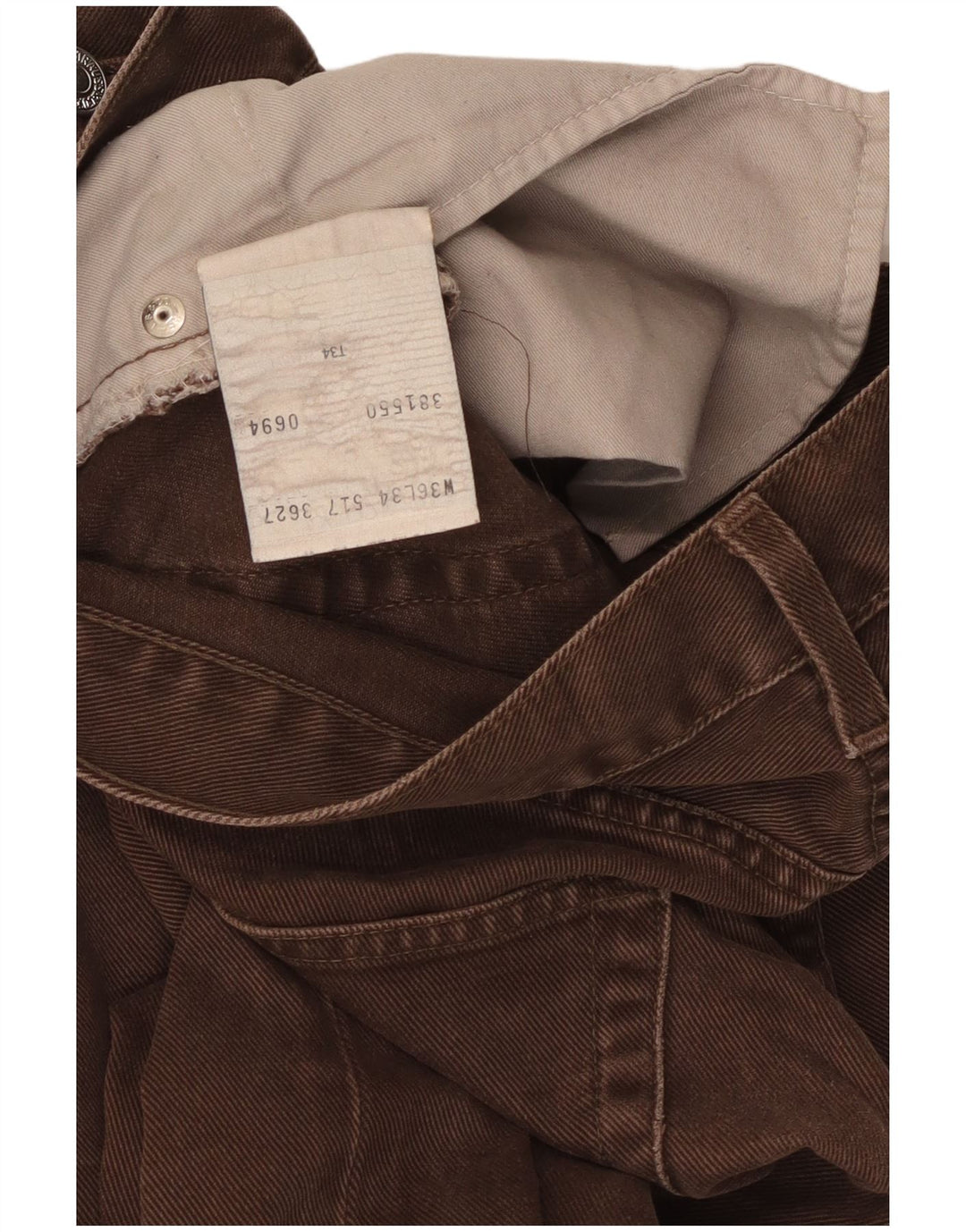 Levi's Herre 501 lige jeans W36 L34 brun bomuld