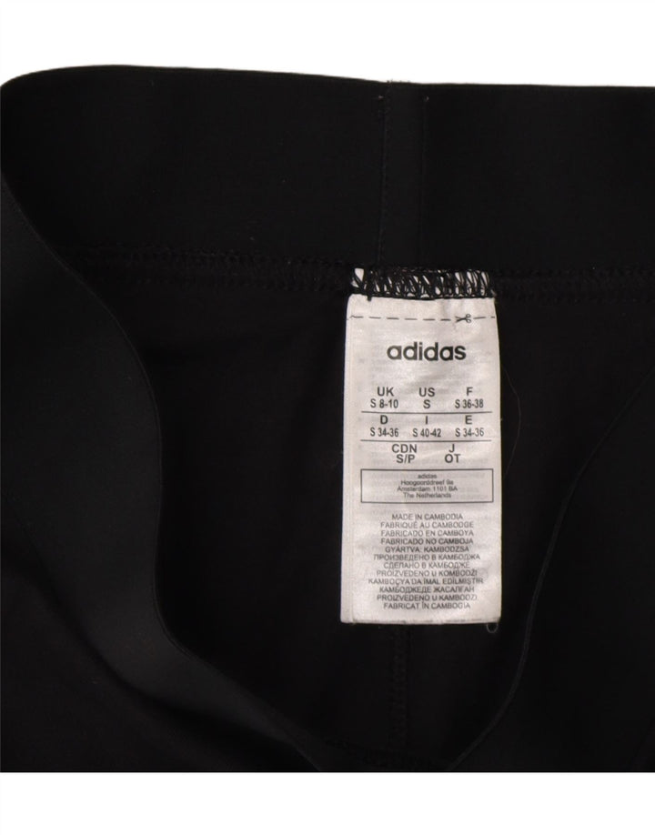 ADIDAS Dame Leggings UK 8/10 Small Black Bomuld