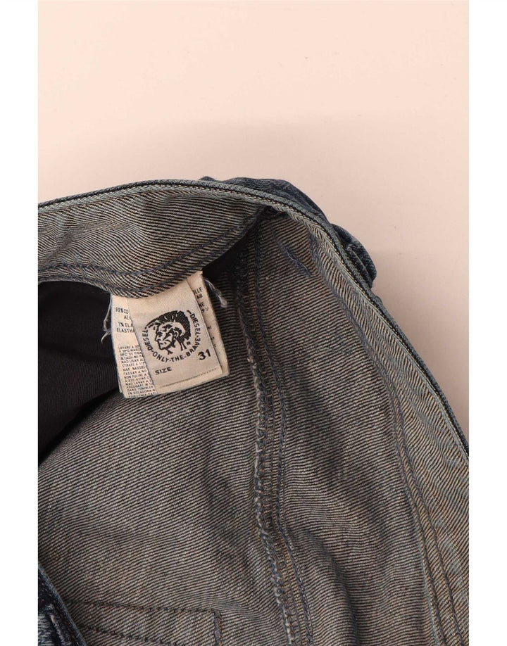 Diesel Herre Distressed Straight Jeans W31 L32 Blå Bomuld