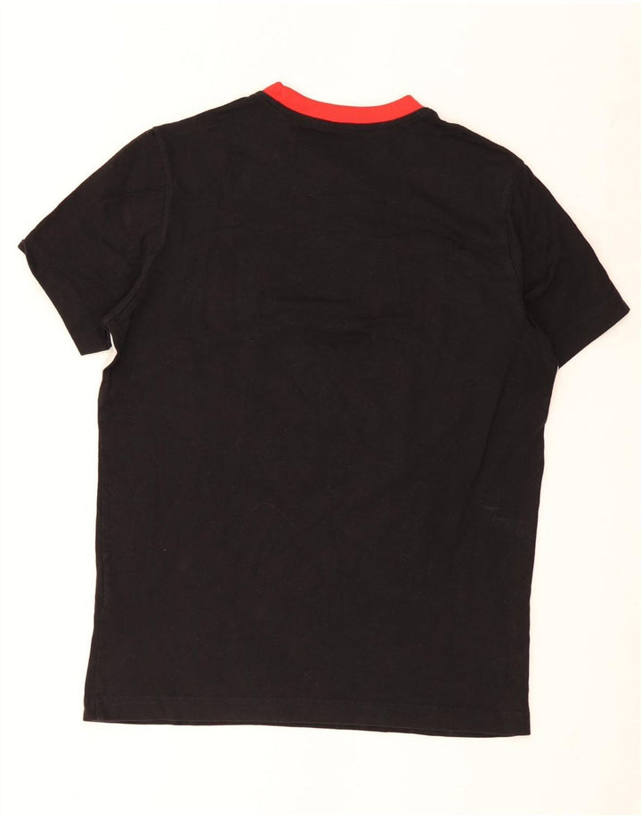 Champion Herre grafisk T-shirt Top Medium Sort Colourblock Bomuld