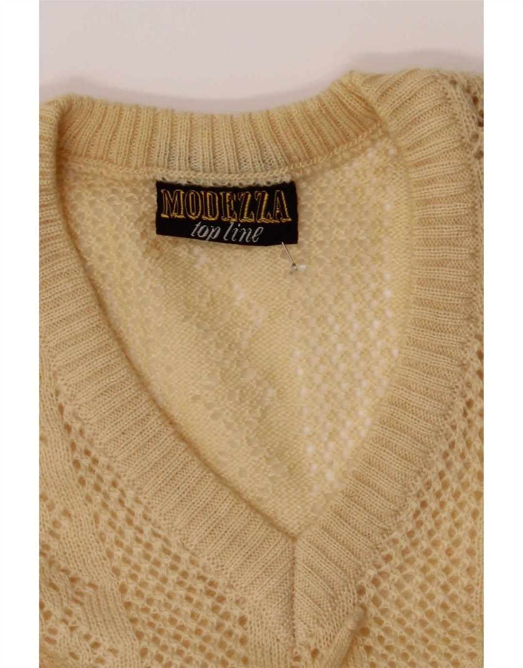 Geyer Dame se Gennem V-hals sweater EU 42 Large Beige