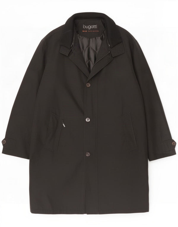 Bugatti Herre Relaxed Fit Overcoat UK 44 2XL Sort Polyester