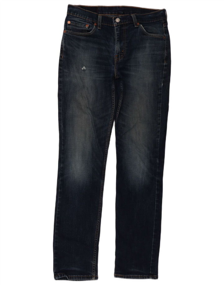Levi's Herre 511 Slim Jeans W32 L34 Marineblå Bomuld
