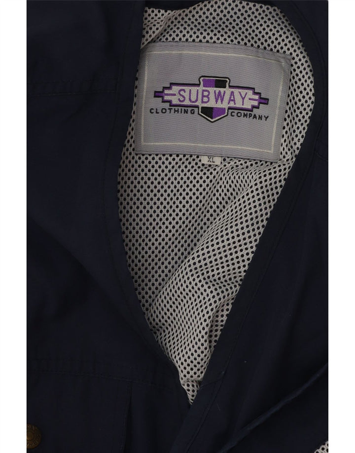 VINTAGE Herre Utility Gilet UK 42 XL Navy Blue