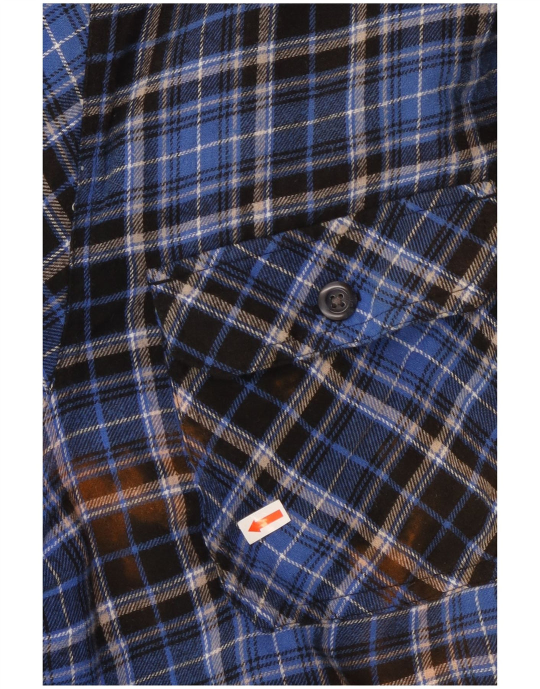 KINGCRAFT Lumberjack Flanelskjorte med hætte til mænd IT 52/54 Stor blå ternet