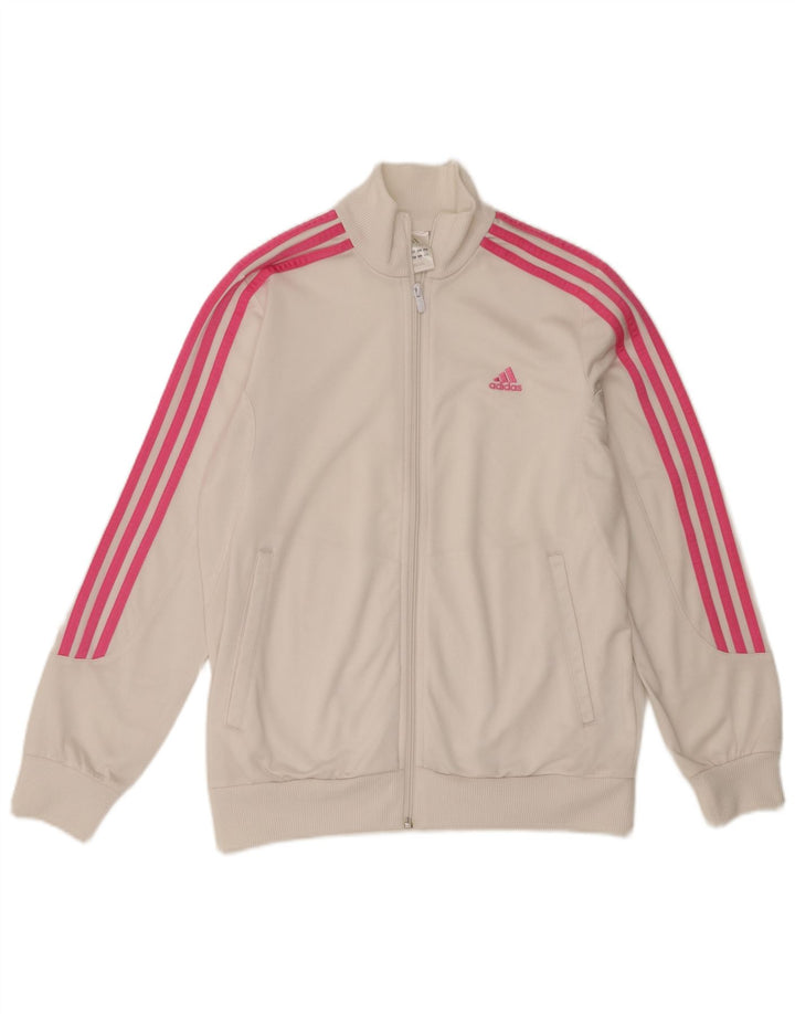 Adidas Pige Træningsdragt Topjakke 13-14 År Hvid Polyester