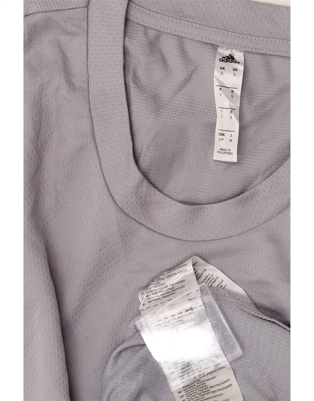 ADIDAS Herre T-Shirt Top Lille Grå Polyester