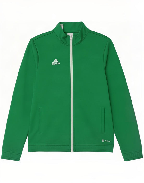 Adidas Boys Aeroready Tracksuit Topjakke 13-14 År Grøn Polyester