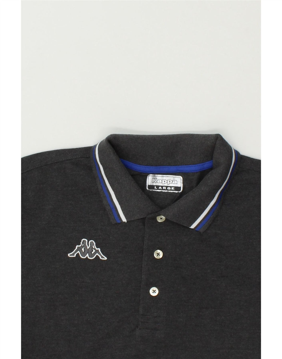 KAPPA Mens Polo Shirt Large Grey Vintage Kappa and Second-Hand Kappa from Messina Hembry 