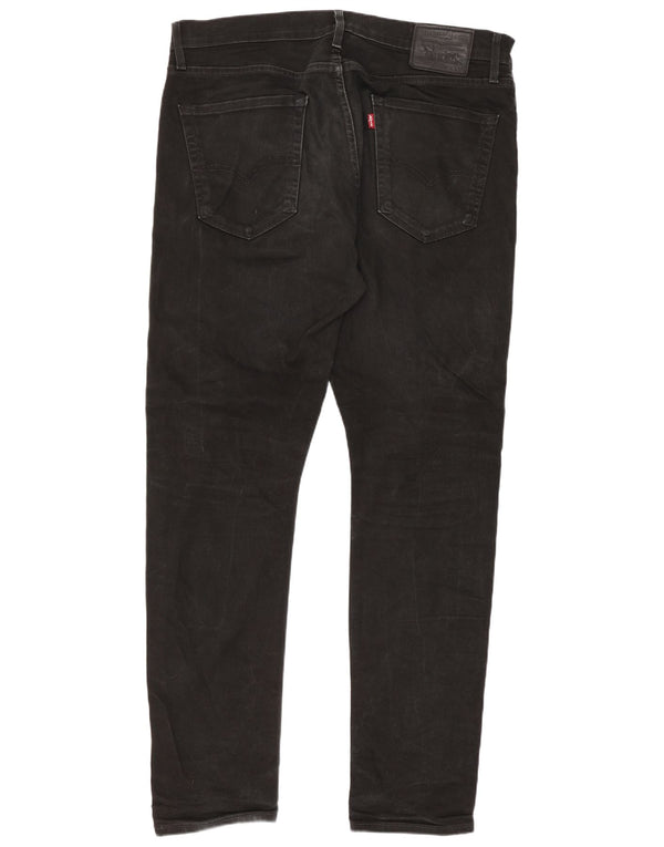 Levi's Herre 512 Tapered Slim Jeans W36 L32 Sort Bomuld