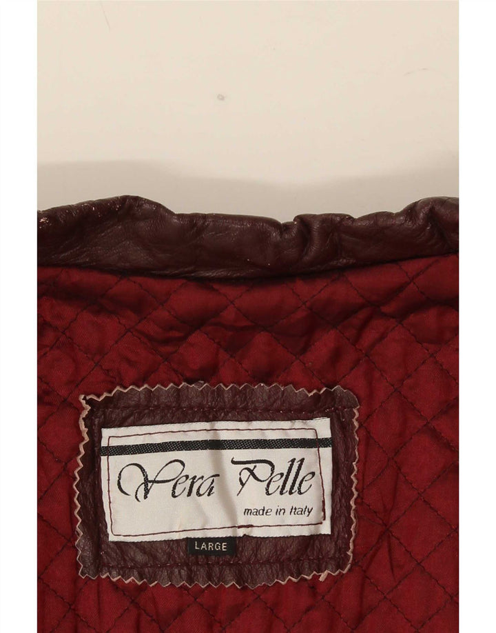Vintage dame 4-knaps blazerjakke UK 14 Large Burgundy