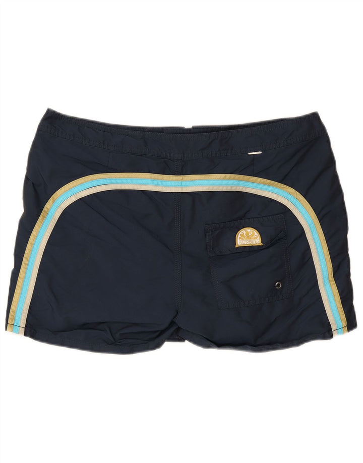 Sundek Badeshorts til mænd store marineblå stribet polyester