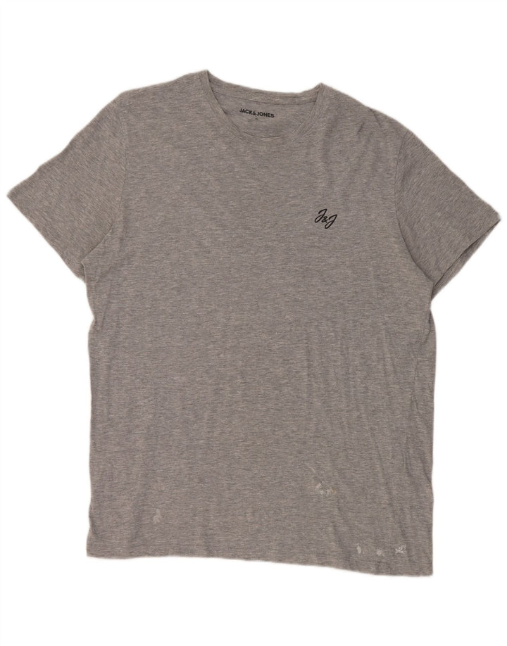 Jack & Jones Herre T-Shirt Top XL Grå Bomuld