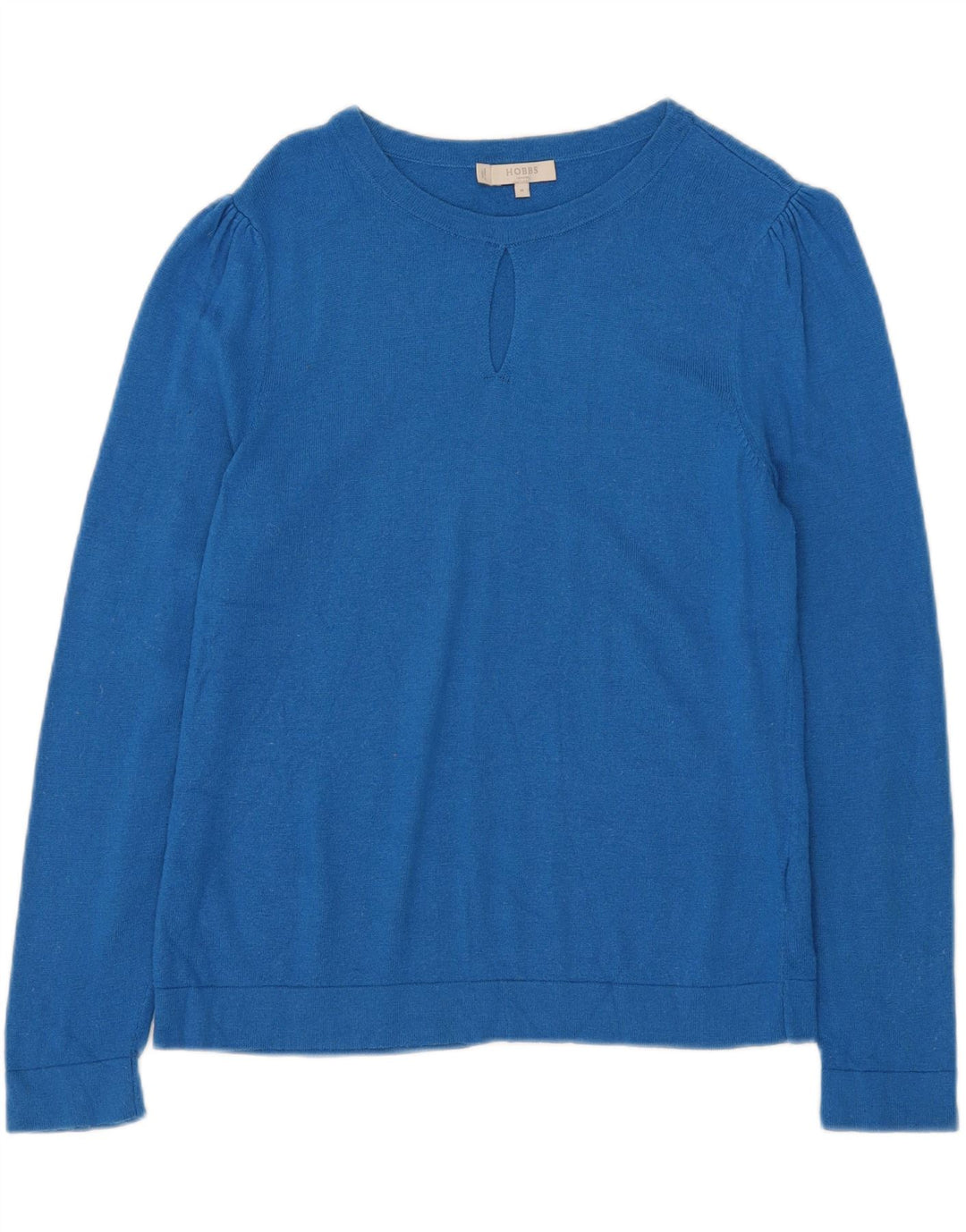 Hobbs Dame Boat Neck Jumper Sweater UK 12 Medium Blue Viscose