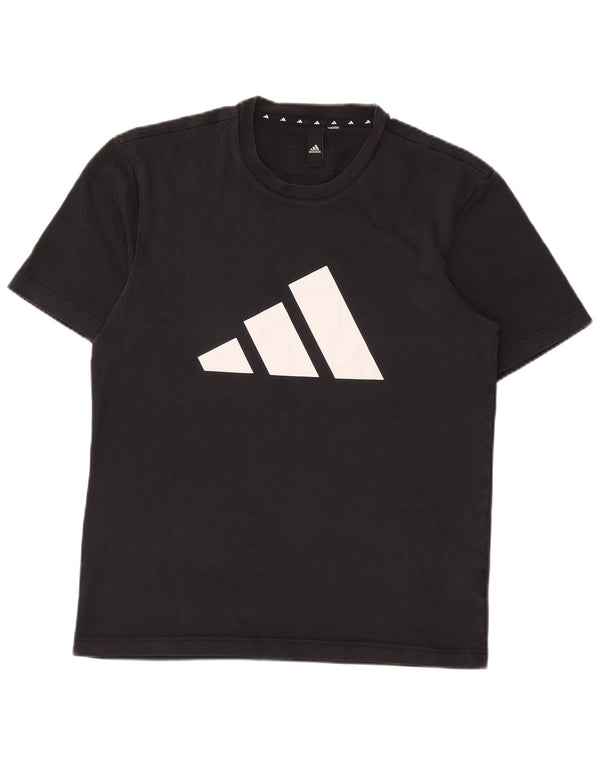 Adidas Mens Graphic T-Shirt Top Medium Black Cotton