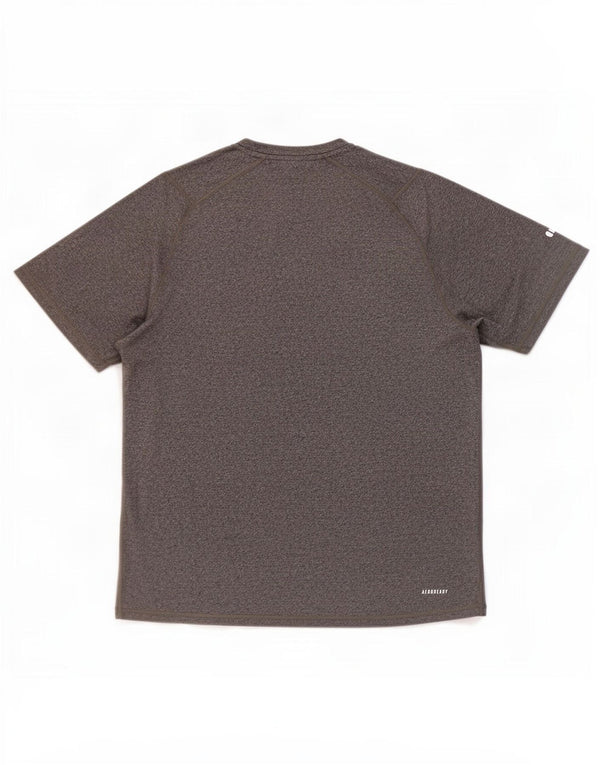 Adidas Herre Aeroready T-Shirt Top XL Grå Flecked Polyester