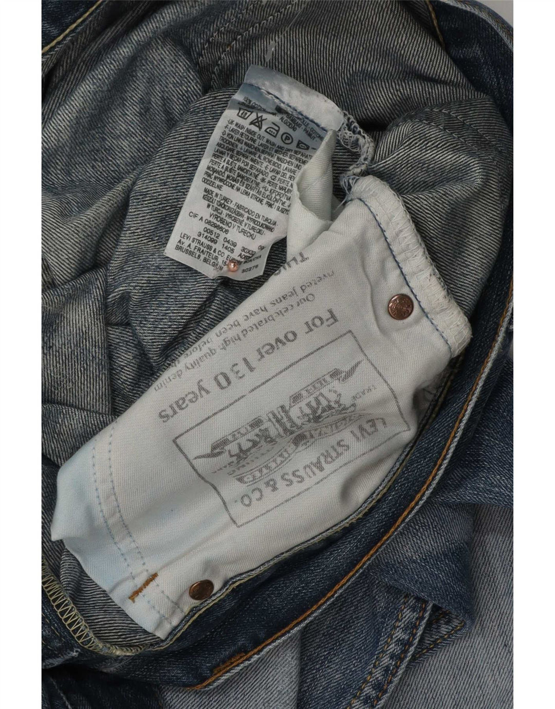 Levi's Womens 512 Distressed Bootcut Jeans W30 L32 Blå bomuld