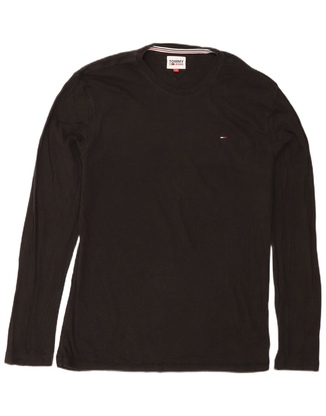 TOMMY HILFIGER Herre Top Langærmet 2XL Sort Bomuld