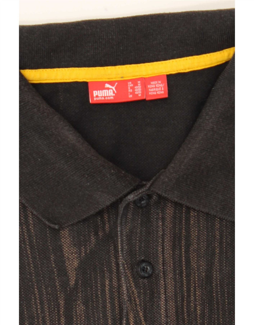 Puma herre poloshirt mellem brun stribet