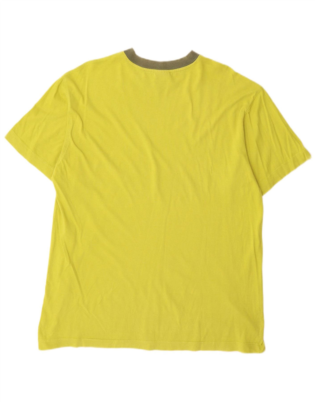 Tænk Pink Herre T-Shirt Top Stor Gul Bomuld