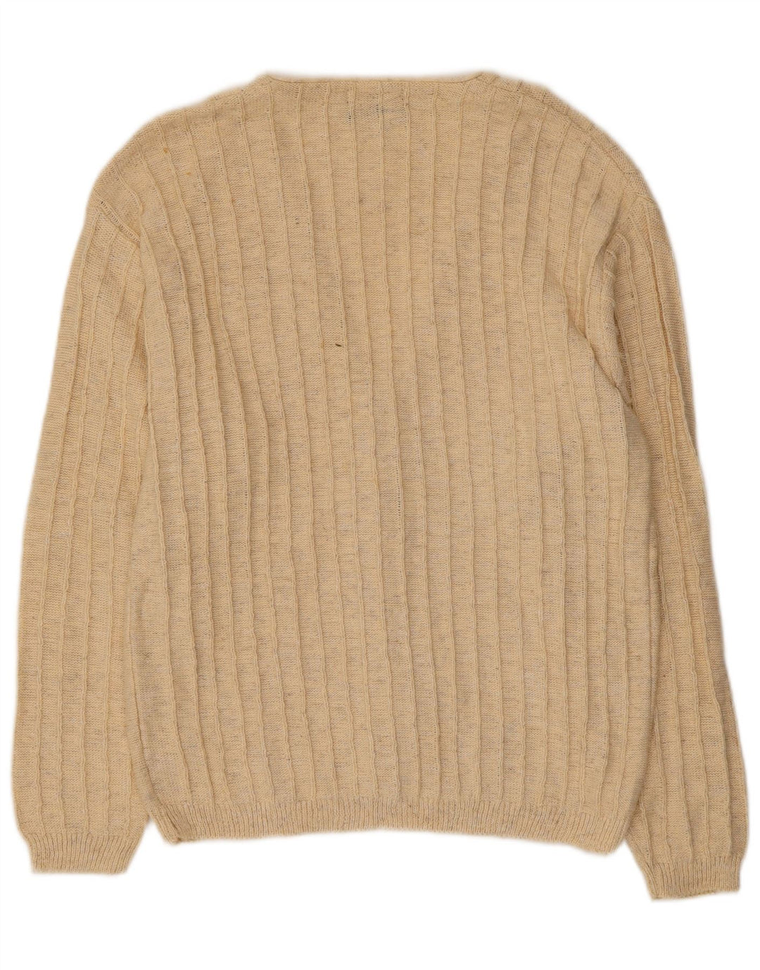 Vintage herre cardigan sweater medium beige bomuld