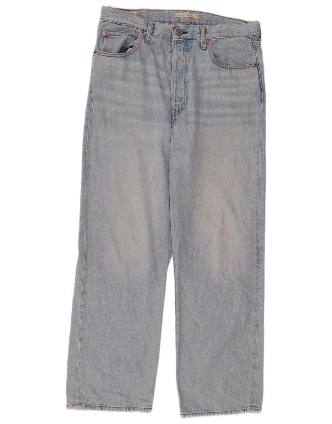 LEVI'S Dame Ribcage Straight Jeans W31 L29 Blå Bomuld