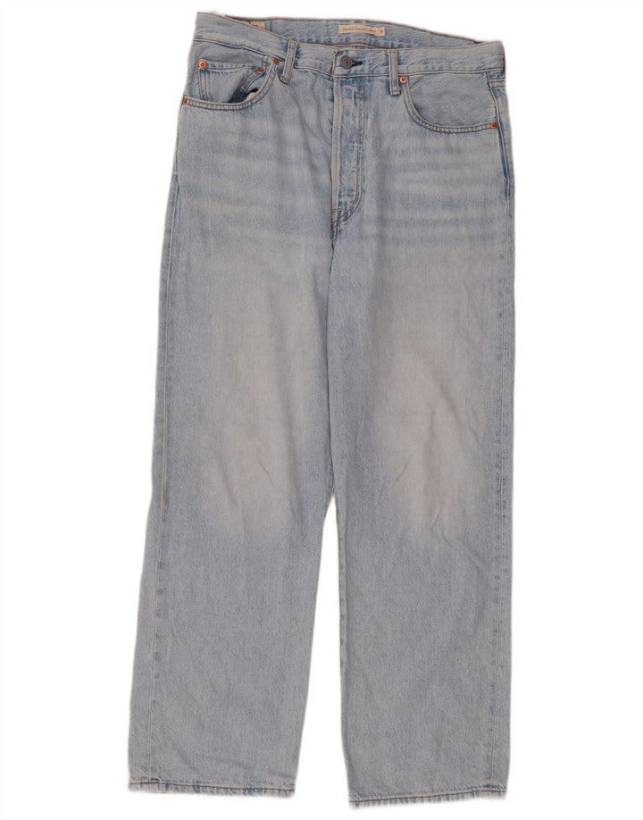 LEVI'S Dame Ribcage Straight Jeans W31 L29 Blå Bomuld
