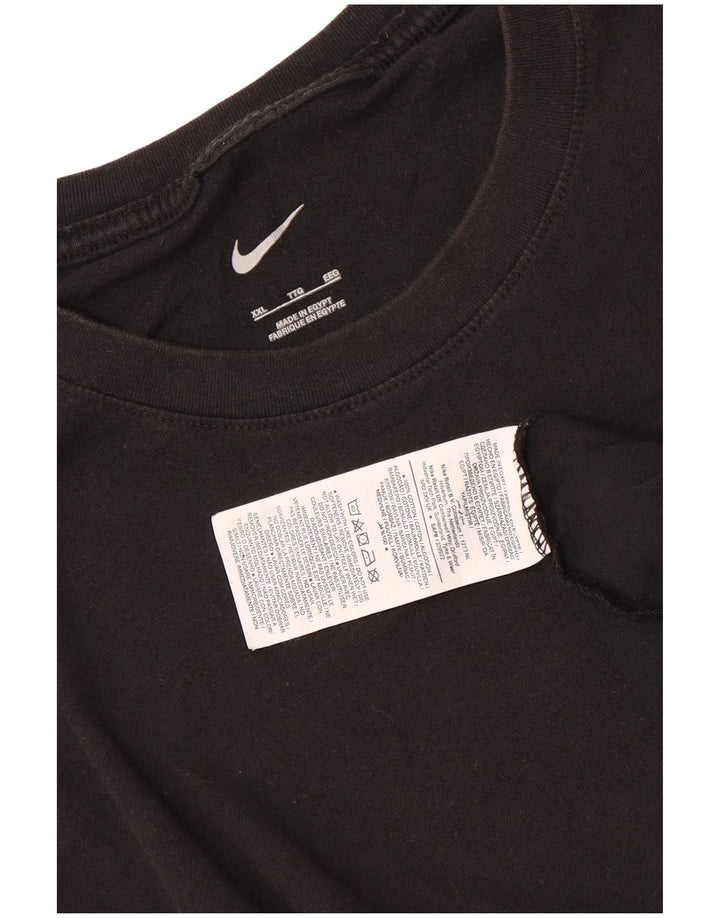 NIKE T-shirt top til mænd 2XL sort bomuld