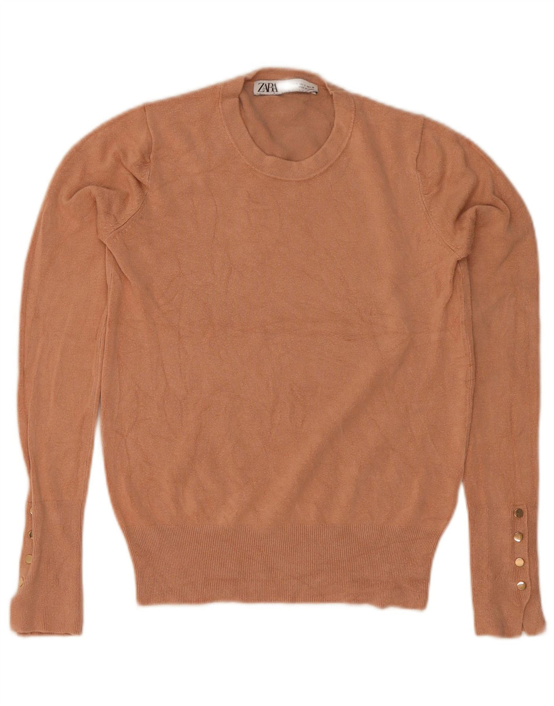 Zara Dame sweater med rund hals DK 8 Lille Brun