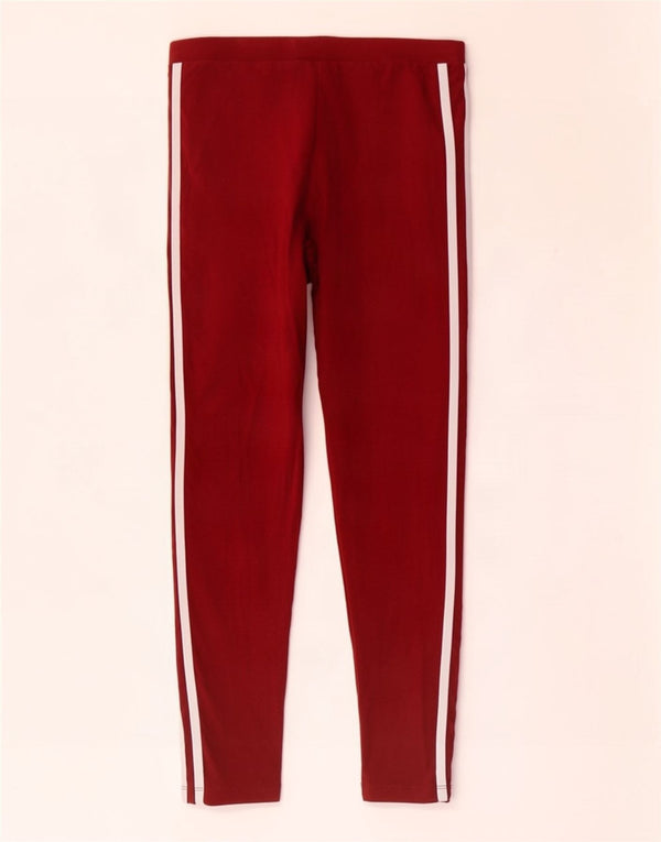 Adidas Dame Leggings UK 10 Små rødbrun bomuld
