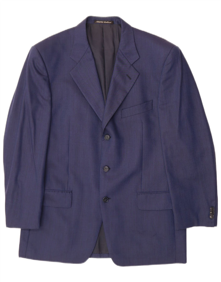 EMANUEL UNGARO Herre 3-knaps blazerjakke IT 50 Stor marineblå